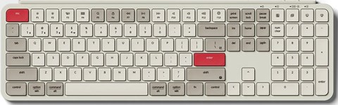 B6P-K13-US Keychron B6 Pro ウルトラスリム ワイヤレスキーボード - US配列（テンキー付 / 100%フルサイズ） / シザースイッチ（本体カラー：レトロレッド）