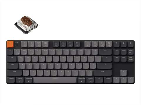 K1X-H3-US K1 Version 6 QMK ワイヤレスカスタム・メカニカルキーボード - RGB - US配列  / Keychron ロープロファイルMX 2.0メカニカルスイッチ（ホットスワップ）茶軸