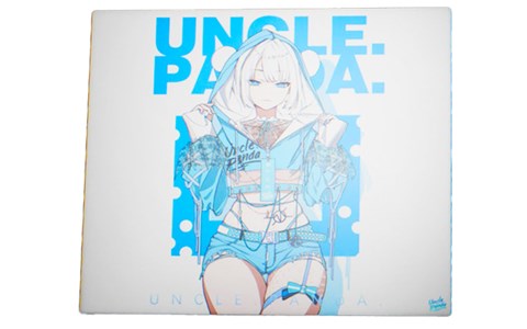 Uncle Panda ブルー SP ガラスマウスパッド