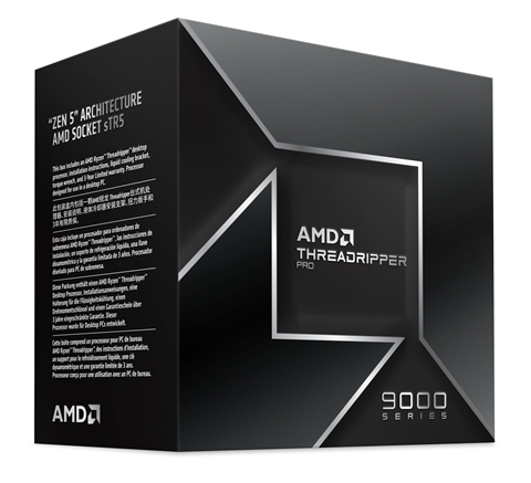 AMD Ryzen Threadripper Pro 9965WX BOX W/O cooler (24C48T、4.2GHz、350W)