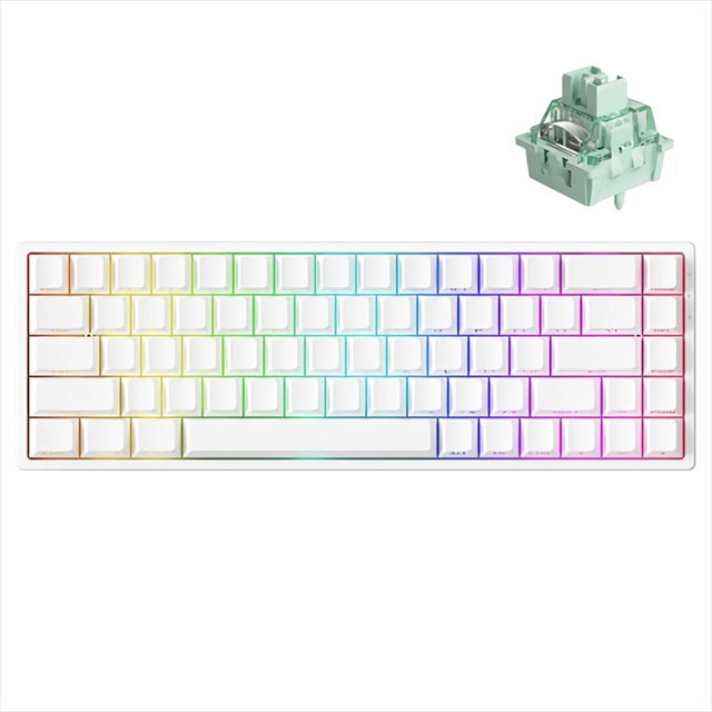 Akko MonsGeek FUN68 有線モデル Glare スイッチ ホワイト AKKO01-00022-WH