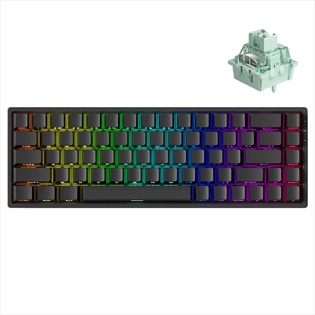 Akko MonsGeek FUN68 無線対応モデル Glare スイッチ ブラック AKKO01-00023-BLK