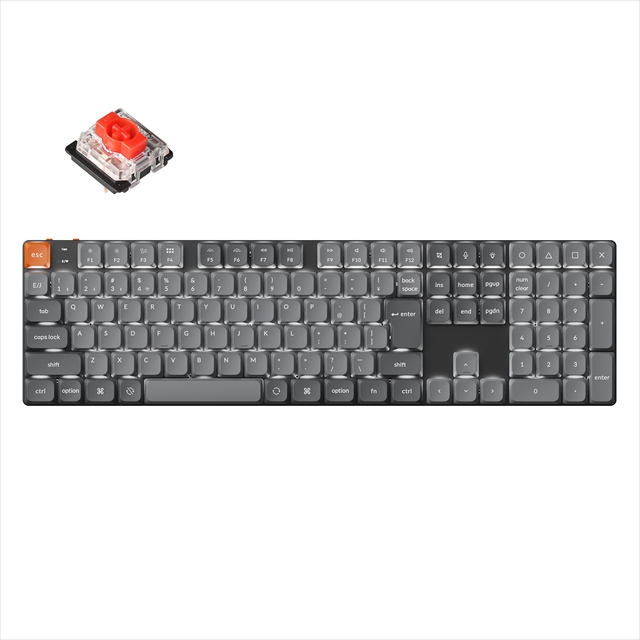 K5M-A1V-JIS K5 Max QMK/VIA ワイヤレス カスタム・メカニカルキーボード - White LED - JIS配列（かな印字なし）（テンキーレス） / Gateronロープロファイル2.0メカニカルスイッチ赤軸 / PBTダブルショットキーキャップ