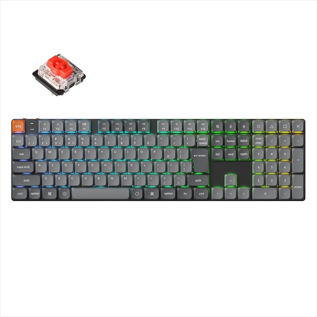 K5M-H1V-JIS K5 Max QMK/VIA ワイヤレス カスタム・メカニカルキーボード - RGB - JIS配列（かな印字なし）（テンキーレス） / Gateronロープロファイル2.0メカニカルスイッチ（ホットスワップ）赤軸 / PBTダブルショットキーキャップ