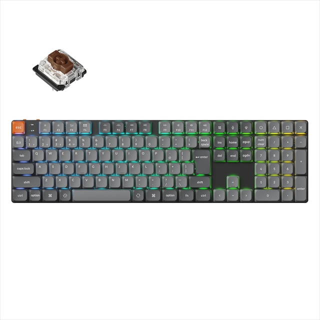 K5M-H3V-JIS K5 Max QMK/VIA ワイヤレス カスタム・メカニカルキーボード - RGB - JIS配列（かな印字なし）（テンキーレス） / Gateronロープロファイル2.0メカニカルスイッチ（ホットスワップ）茶軸 / PBTダブルショットキーキャップ