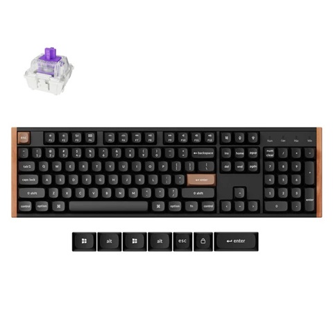 K10H-F1-US K10 HE スペシャルエディション マグネットスイッチ搭載 QMK ワイヤレス カスタムキーボード - RGB - US配列（テンキー付 / フルサイズ）- ブラック / Gateron ダブルレール・マグネティックスイッチ Nebula（ホットスワップ）