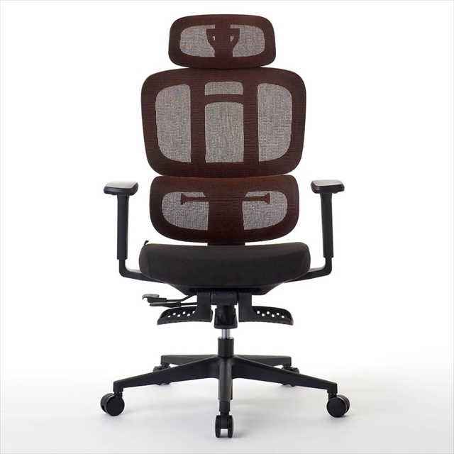 ROOM WORKS(ルームワークス) 多機能ファブリックメッシュワークチェア M6シリーズ ブラウン RM6-BR