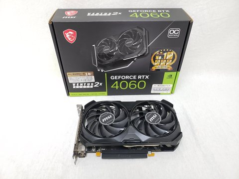 GeForce RTX 4060 VENTUS 2X BLACK 8G OC 各サイトで併売につき売切れのさいはご容赦願います。