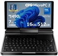 GPD MICRO PC2 intel Core i3 N350 16GB SSD512GB GPDMPC2-N350-261651【5大特典付き】ケース、フィルム、クリーナー、オリジナルストラップ、国内保証1年！