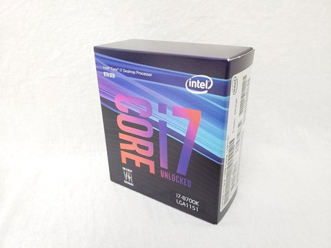 Core i7-8700K BOX (3.70GHz/ターボブースト時4.70GHz/6-core 12-thread/Total Cache 12MB/TDP95W/UHD Graphics630) 各サイトで併売につき売切れのさいはご容赦願います。