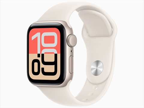 Apple Watch SE 3 GPSモデル 40mm スターライトアルミニウム/スポーツバンド S/M MEH34J/A 各サイトで併売につき売切れのさいはご容赦願います。