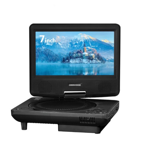 GH-PDV7R-BK 便利な乾電池対応！7型液晶搭載ポータブルDVDプレーヤー