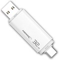 HDUF134C32G3C USB3.2 Gen2 Type-C メモリ Type-Aコネクタ搭載　☆6個まで￥250クリックポスト対応可能！