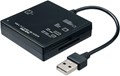 ADR-ML23BKN コンパクトなUSB2.0マルチカードリーダー。ブラック。