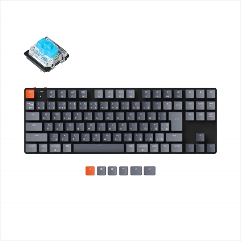 K1SE-H2-JIS Keychron K1SE ワイヤレス・メカニカルキーボード RGB - 日本語配列（テンキーレス）-Gateron（ホットスワップ） 青軸