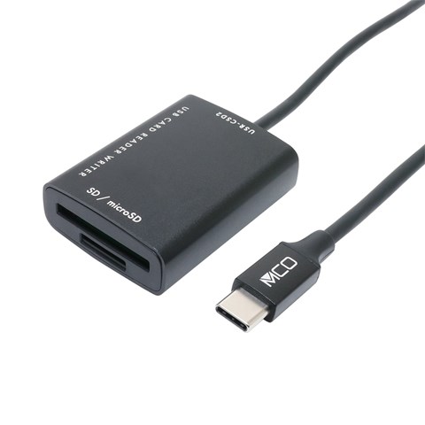 USR-CSD2/BK SD・microSD カードリーダー ライタ Type-C ケーブル70㎝