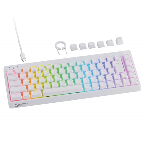 ELECOM GAMING TK-VK600AWH 磁気式スイッチ搭載ゲーミングキーボード