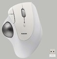 M-IT10DRWH 2．4GHz無線トラックボール 『IST』5ボタン 人工ルビーモデル ホワイト