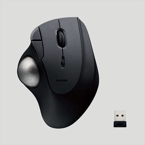M-IT11DRBK 2．4GHz無線トラックボール 『IST』5ボタン ベアリングモデル ブラック