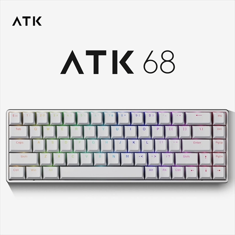VXE ATK68 ホワイト Magnetic Switch Mechanical Keyboard Gateron switches 2．0(磁気) G版 ATK68-WG