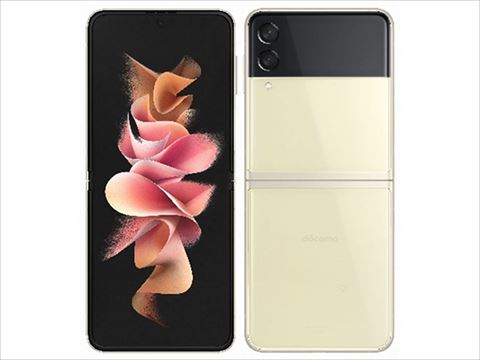 【返品不可】SC-54B クリーム /Galaxy Z Flip3 5G 【docomo SIMFREE】 各サイトで併売につき売切れのさいはご容赦願います。