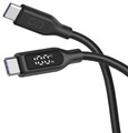 CIO-SL-SC-CC1-BK ディスプレイ表示付きシリコンケーブル CtoC 1m ブラック