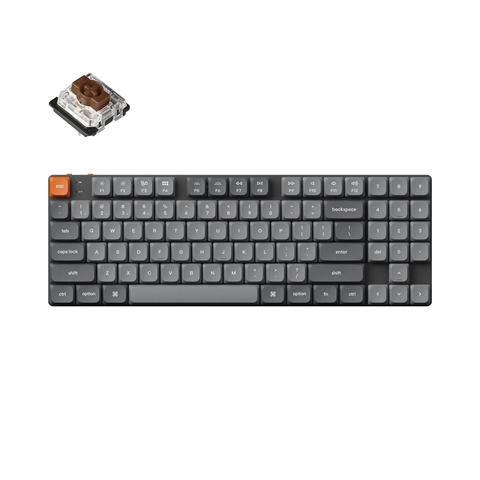 K13M-A3-US K13 Max QMK/VIA ワイヤレス カスタム・メカニカルキーボード - White LED - US配列（テンキー付 / 80%） / Gateronロープロファイル2.0メカニカルスイッチ茶軸