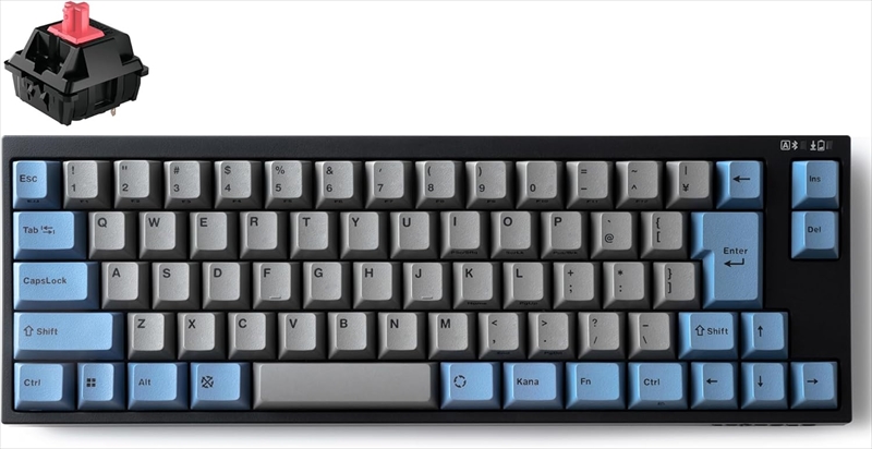 FC660MBTS2/JNEGB FC660MBT  GRAYBLUE　日本語JIS配列　かななし　Bluetooth/USB接続 70キー PBT2色成形キーキャップ CHEERY MX2A静音赤軸