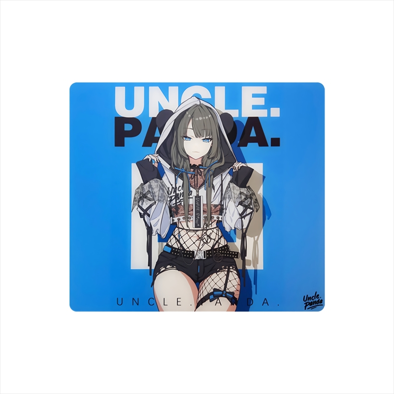 Uncle Panda ブルー ガラスマウスパッド