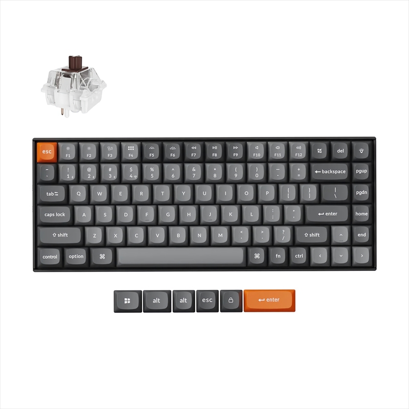 K2M-A3-US K2 Max QMK ワイヤレス カスタム・メカニカルキーボード - WHITE LED - US配列  / Keychron Superスイッチ茶軸
