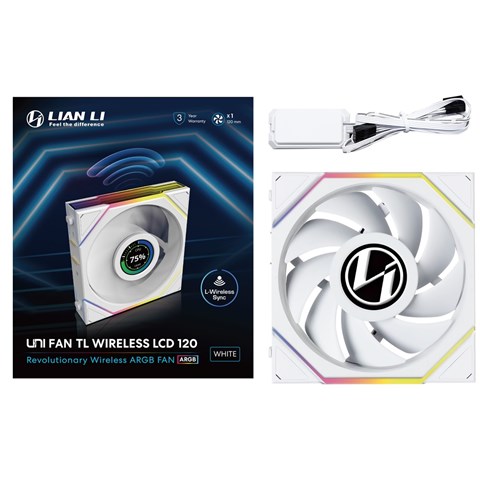UNI FAN TL LCD Wireless 120 WT Single Pack UF-TL120-LCD-WLS-1W 